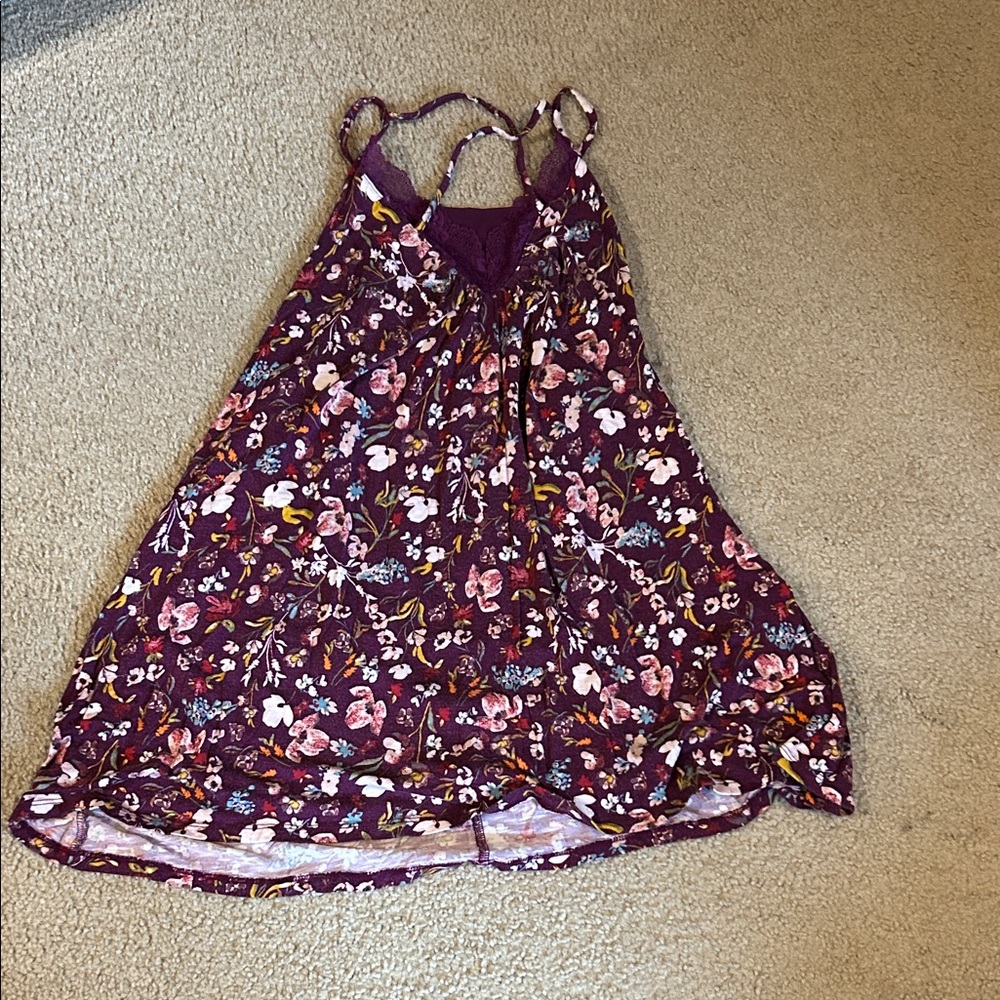 Maurices Floral Tank Top - Purple and Pink